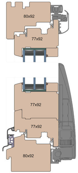 PSK en bois - coupe transversale.